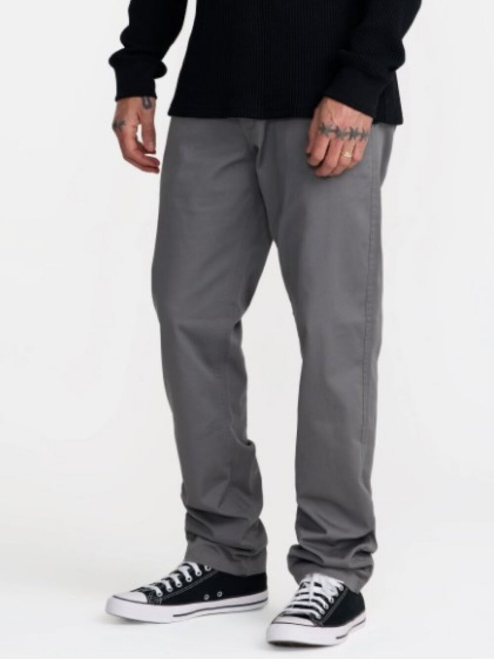 RVCA Men's Gray Straight Weekend Stretch Chino Pants Size 34